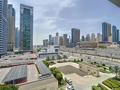 a view of a city with tall buildings at Saba Tower 3 - Elegant Studio Apartment in Dubai