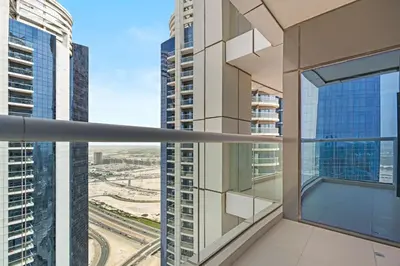 a view from the balcony of a building with tall buildings at ALiving Luxury 2BR I Paramount Towers, Business Bay- 6106 in Dubai