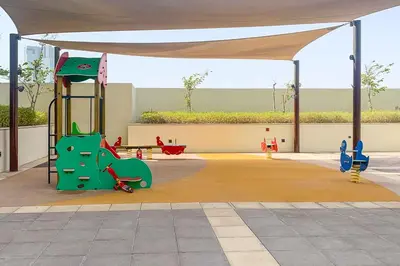 a pavilion with a play area with a canopy at Frank Porter - Tower 108 in Dubai