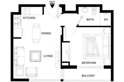 a floor plan of a house at LUX The Executive Sobha Suite 2 in Dubai