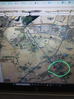 a laptop screen with a map on it at Appartement Dubai in Dubai
