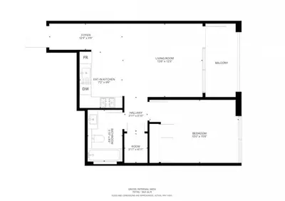a floor plan of a house at Vacationer l 1 Bedroom on Low Floor l Close to Burj Khalifa l Pool Access & Free Wi-Fi in Dubai