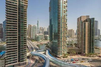 a view of a city with tall buildings at Frank Porter - Bahar 1 in Dubai