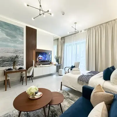 Trophy - Santorini Studio BurjKhalifa & Canal Views Sofa Bed