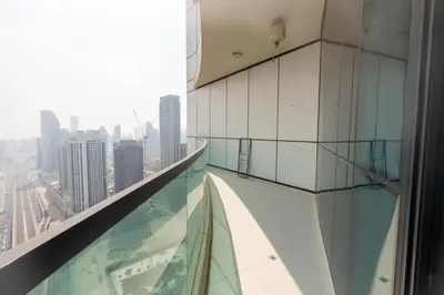 a view from the top of a building at Lux BnB Upper Crest Tower I Skyline Views in Dubai