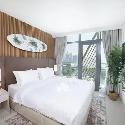 Chic Palm Studio with Sea View & Infinity Pool