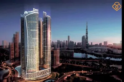 a view of a city with tall skyscrapers at Keysplease Luxury 1 B/R Apt in Paramount Towers by Damac in Dubai