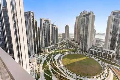 a view of a city with tall buildings at StoneTree - Elegant 1BR in amazing community in Dubai