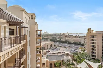 a view of a city from a building at StoneTree - Elegant 1 BR in Madinat Jumeirah Living Rahaal 2 in Dubai