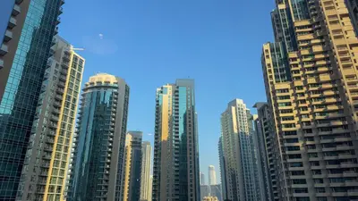 a group of tall buildings in a city at MH - ACT Tower -Downtown- 2Bedrooms - REF 408 in Dubai