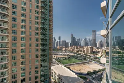 a view of a city from a tall building at Lux BnB Burj Views Tower I Downtown in Dubai