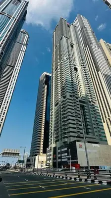a group of tall buildings in a city at The Sand Castle- Pinnacle tower, Dubai Marina, Near metro in Dubai