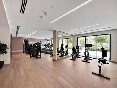 a gym with treadmills and cardio equipment in a building at Vacationer I Elegant 2 Bed with City Views I Walk to Dubai Mall & Burj Khalifa I Downtown I Burj Royale Tower in Dubai