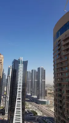 a view of a city skyline with tall buildings at Preatoni Tower - JLT by Golden Casa in Dubai