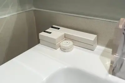 a small scale model of a toilet in a bathroom at 1 Bedroom in Zada Tower - Business Bay - Dubai in Dubai