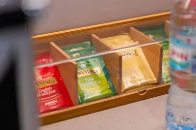 a tray filled with different types of food at 1BR •The Address Beach Residence - High floor in Dubai