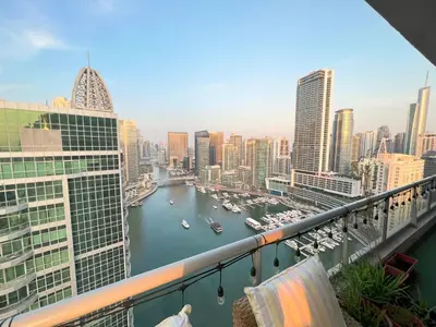 a view of a river in a city with buildings at Coliving Sharing Hostel ll in Dubai