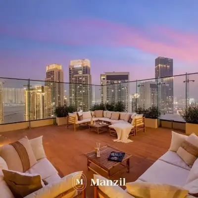 Manzil - Luxury 4BR Penthouse with Harbour View & Private Terrace at Dubai Creek Harbour
