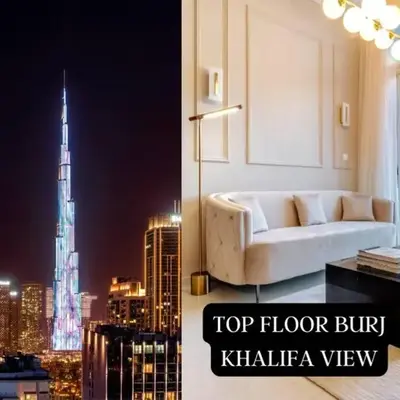 Luxury Top Floor apt with Full Burj Khalifa view