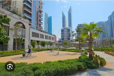 a rendering of a park in a city at Burj Khalifa view/ Cozy apartment in Dubai
