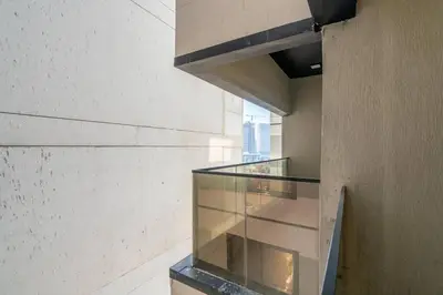a room with a glass case on the wall at Unique Studio in JVC - Dubai in Dubai