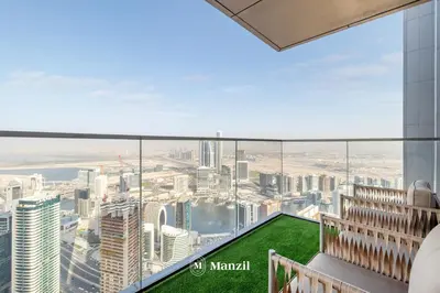 a view of the city from the observation deck of a skyscraper at Manzil - 3BR in Boulevard Point connected to Dubai Mall with Incredible View of Burj Khalifa in Dubai