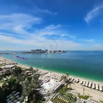 Panoramic sea view from new 2BD in La Vie JBR