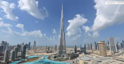 a view of a city with the worlds tallest building at Kempinski Central Avenue Residence - Direct Access Dubai Mall in Dubai