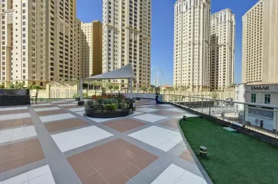 a view of a large city with tall buildings at The Point Tower - Chic One Bedroom in Dubai