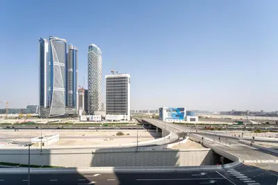 a view of a city with tall buildings at HAVN - Studio Unit in 15 Northside, Business Bay in Dubai