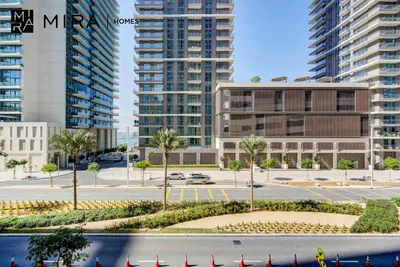 a view of a city with tall buildings at Mira Holiday Homes-Marina Vista Emaar Beachfront in Dubai