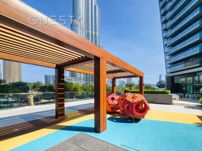 a pavilion in a city with tall buildings at Address Residences Dubai Opera, Downtown Dubai in Dubai