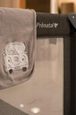 a sticker of a toy car on the side of a bag at Dubaistay Luxury 2 Bedroom holiday appartment JVC KING and QUEENSIZE in Dubai