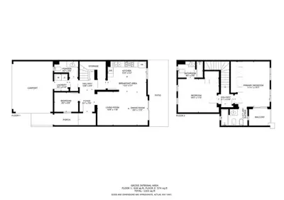 a floor plan of a house at The Springs - Tranquil Two Bedroom Villa in Dubai