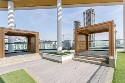 a view from the roof of a building at STAY BY LATINEM Luxury 2BR Holiday Home W3104 near Burj Khalifa in Dubai