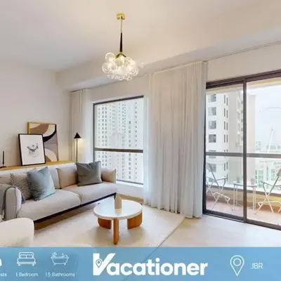 Vacationer I Premium 1 Bed I Steps to JBR Beach & Nightlife I Bahar 6 Tower