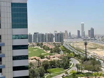 a view of a city from a building at Stay in the heart of Sport City in LUX 1BDR with sky view 11 in Dubai