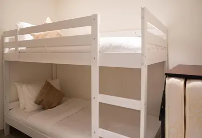 a couple of bunk beds in a room at Elite Royal Apartment - Panoramic with Burj Khalifa & Full Fountain View - High Floor - Patron in Dubai