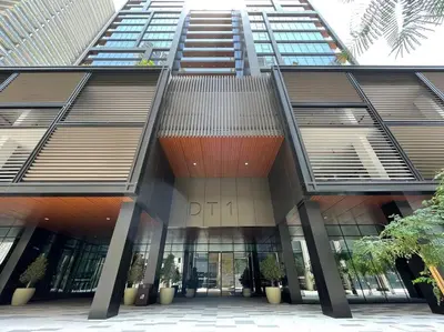 a tall building with a lot of windows at FIRST CLASS Studio Stylish Urban Escape in Dubai