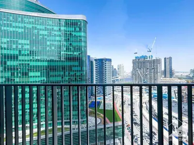 a view of a city from a balcony at Luxurious 1Bedroom Balcony & View Business bay in Dubai