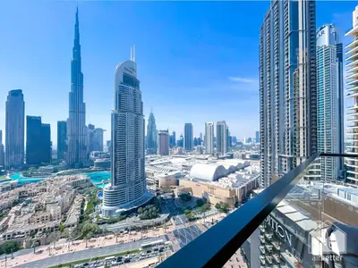 a view of a city with tall buildings at Prestigious Burj Royale luxury Apartments Downtown in Dubai