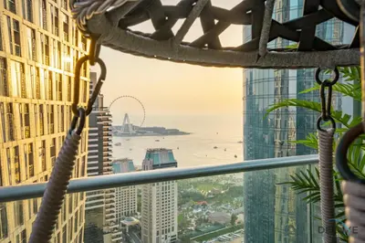 a view of the city from the observation deck at Charming 1BR in Damac Heights, Dubai Marina by Deluxe Holiday Homes in Dubai
