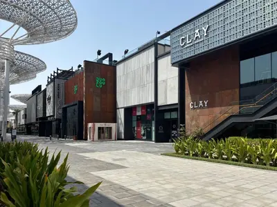 a row of buildings in a shopping mall at Frank Porter - Bluewaters Residences Building 5 in Dubai