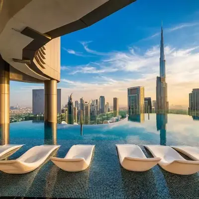 Premium 2 BDR Burj Khalifa Infinity Pool View
