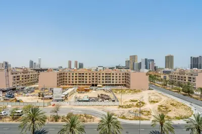 a view of a building under construction in a city at GuestReady - Charming haven at Binghatti Crest in Dubai