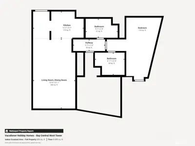 a floor plan of a house at Bay Central - Enticing Two Bedroom in Dubai