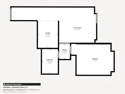 a floor plan of a house at Downtown Views II, Tower 2- Calm One Bedroom in Dubai