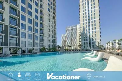 an image of a swimming pool in a building at Socio Tower 2 - Neat One Bedroom in Dubai