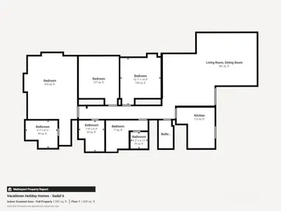 a floor plan of a house at Vacationer I Premium 3 Bedroom Apartment I Steps Away from JBR Beach in Dubai