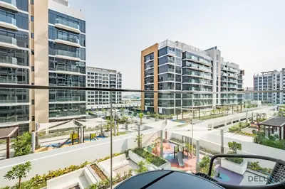 a view of a city with tall buildings at Stunning 1BR Apartment in Azizi Riviera 42, Al Merkadh by Deluxe Holiday Homes in Dubai